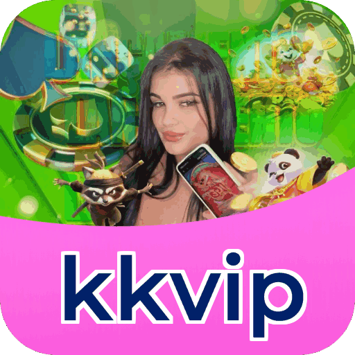 Interface do aplicativo kkvip mostrando jogos disponíveis no iOS e Android